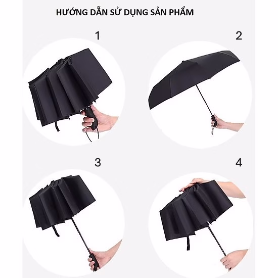 ô dù gấp 3 tự động 2 chiều