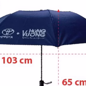 Ô dù cầm tay kiểu gấp 2 R60 in logo TOYOTA HÙNG VƯƠNG quà tặng doanh nghiệp