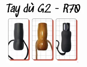 Dù cầm tay gấp 2 r70cm in logo theo yêu cầu