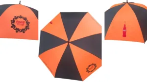 DÙ THẲNG KÈO POLY R70cm in logo Coca