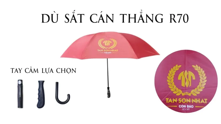 Ô dù thẳng r70cm in logo theo yêu cầu